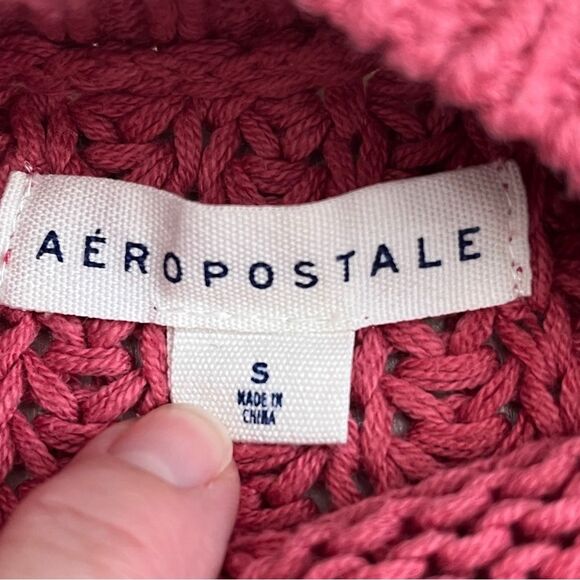 Aeropostale Rose Cable Cold Shoulder Sweater Size S - Picture 5 of 7